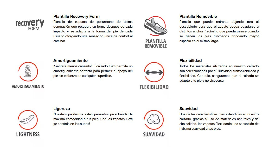 Tenis Casual Mujer Flexi 102002 Confort Recovery Form Piel Negro