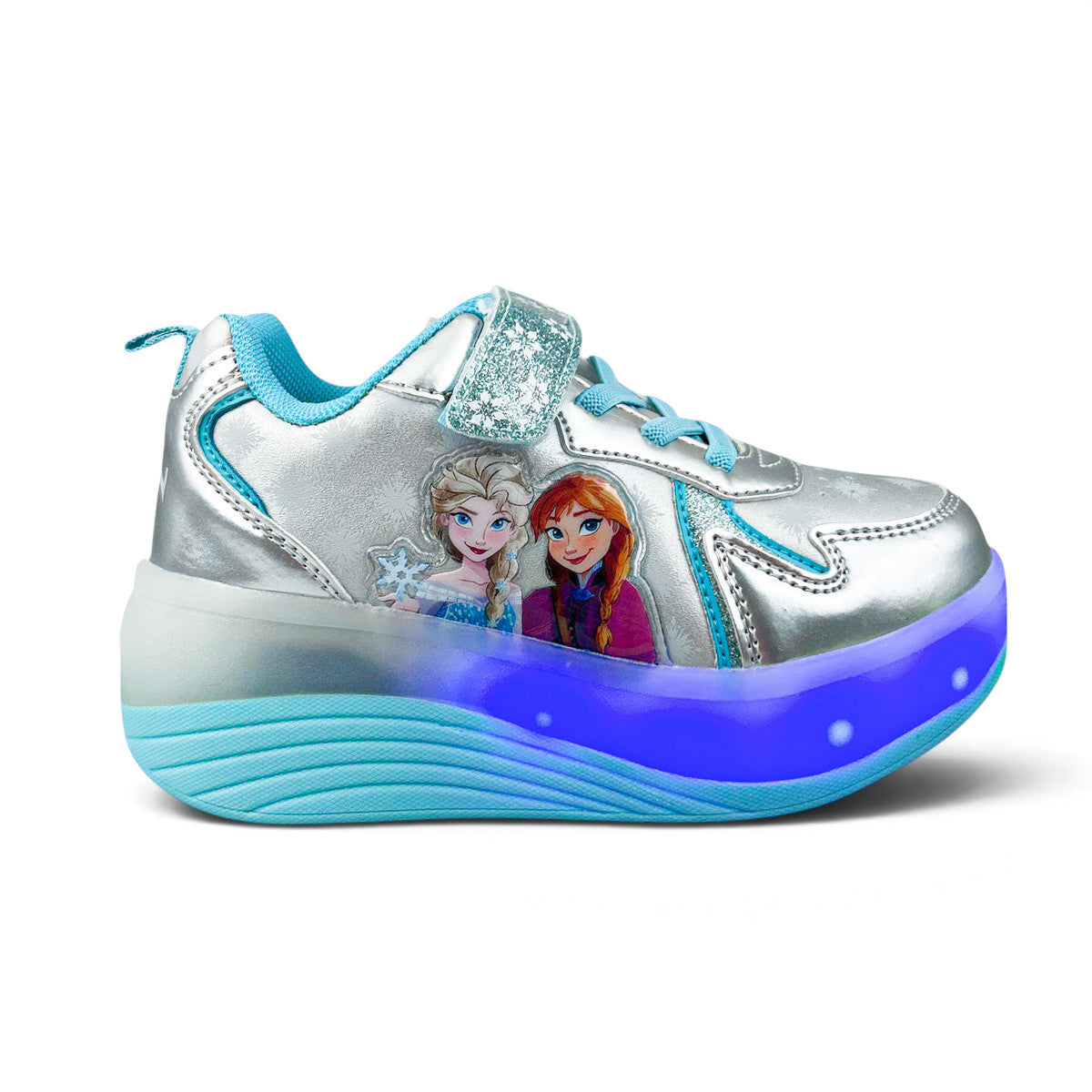 Tenis Patín Frozen Niña 9003 Luces Rueda Retractil 18-22