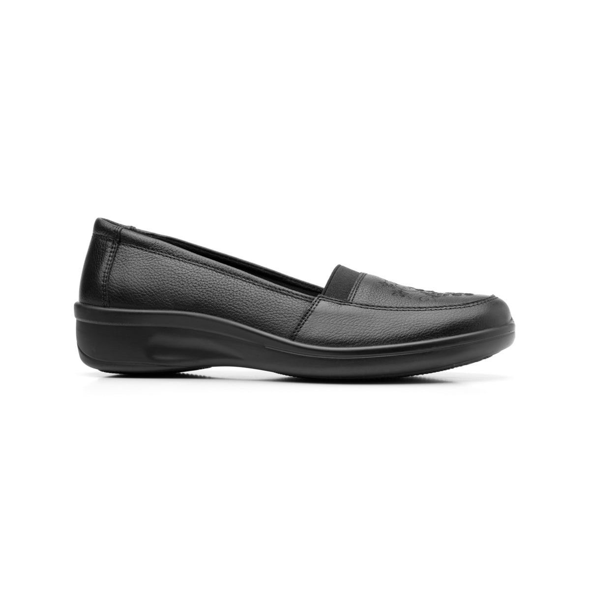Zapato Dama Flexi 32606 Mocasín Elástico Frontal Piel Negro – Domay