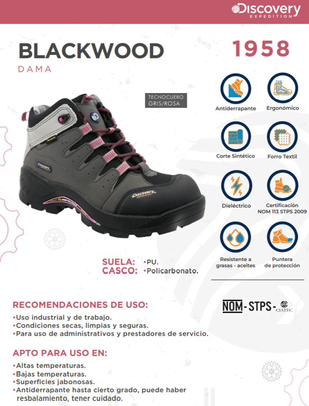 Botas Seguridad Dama Discovery Expedition 1958 Trabajo Industrial Casquillo Dieléctricas