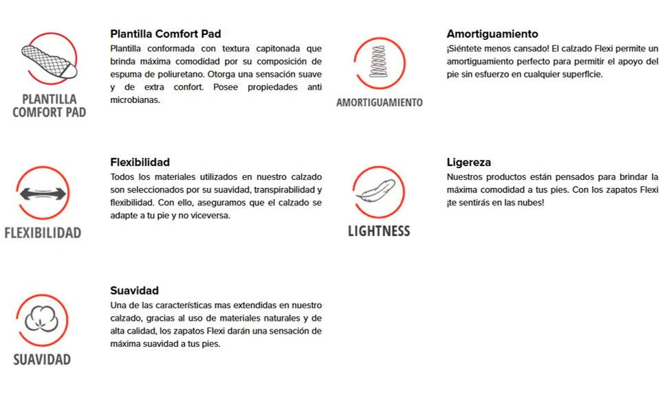 Zapato Mujer Flexi 45601 Flat Plantilla Comfort Pad Negro