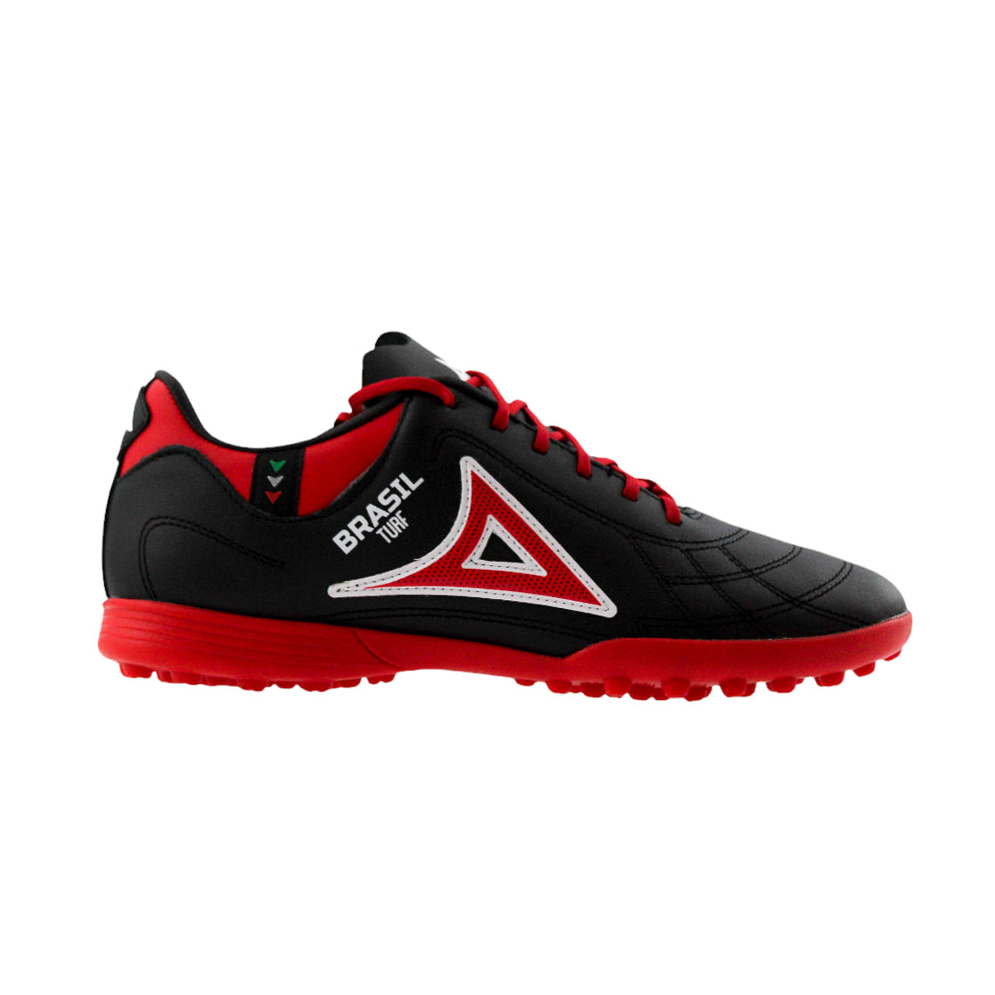 Tenis Fútbol Rápido Hombre Pirma 3053 Piel Negro Rojo