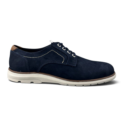 Zapatos Derby Merano 46170 Hombre Piel Nobuck Marino