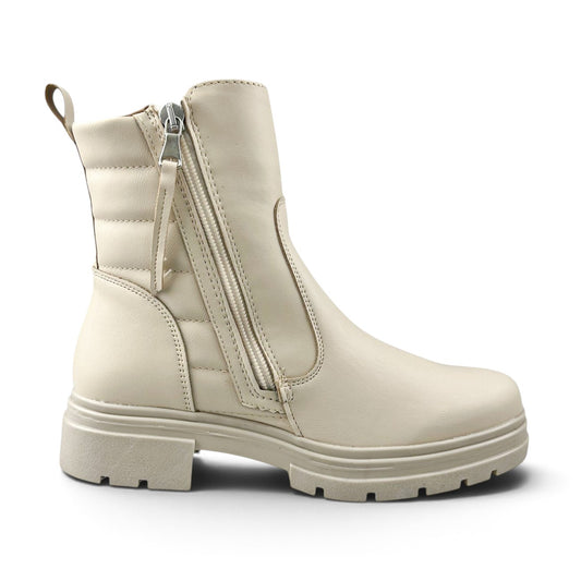 Botines Greenlove Mujer 96242 Avena Ligeros Cierre