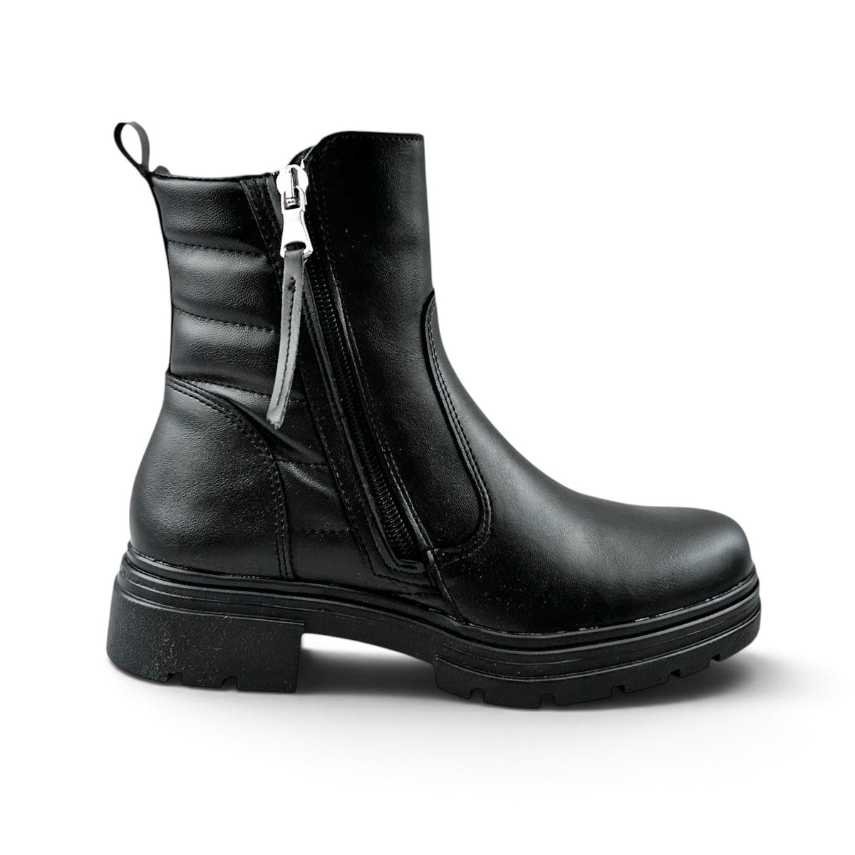 Botines Greenlove Mujer 96242 Negros Cierre Tacón Bajo