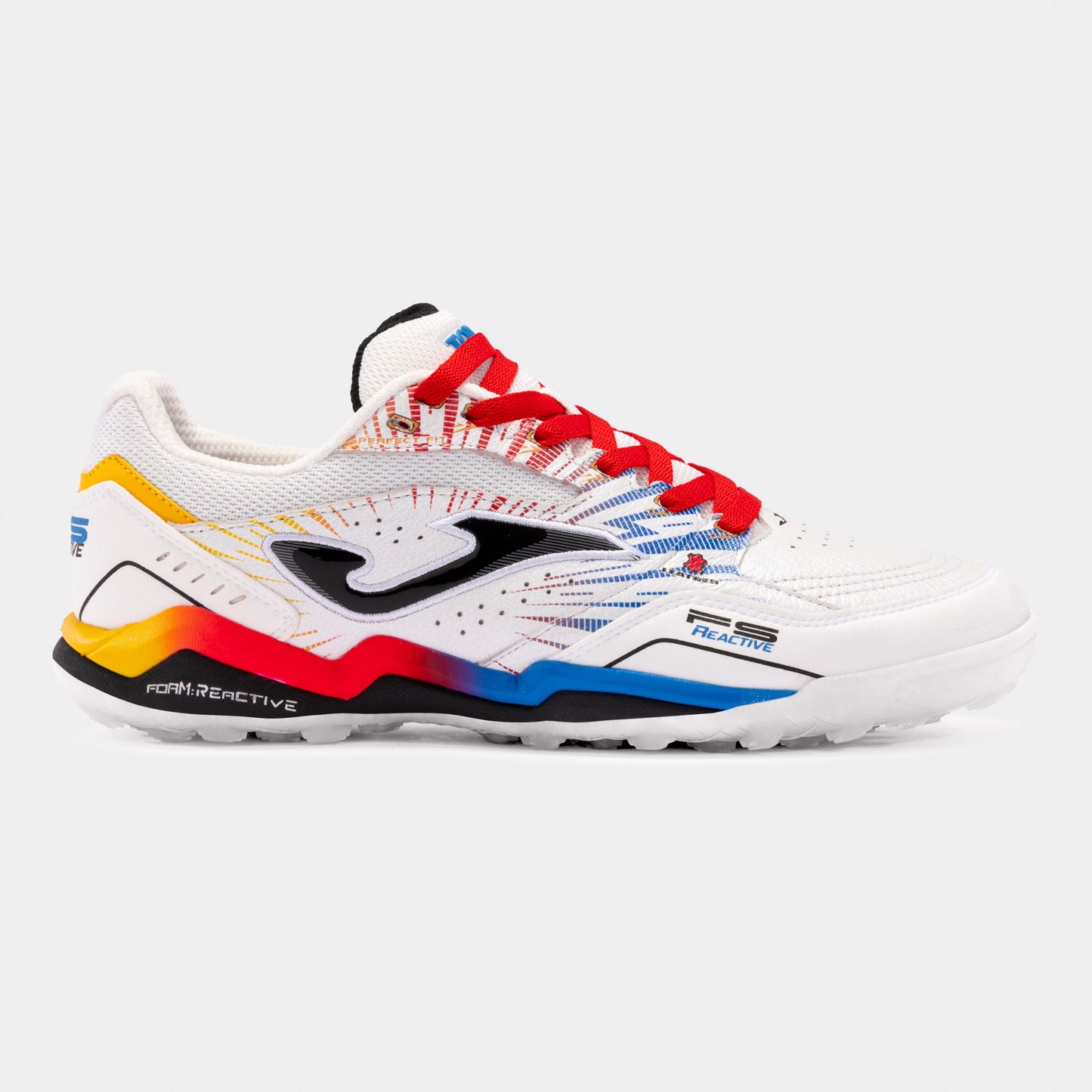 Tenis Fútbol Rápido Hombre Joma Fsw2476tf Turf Blanco Rojo