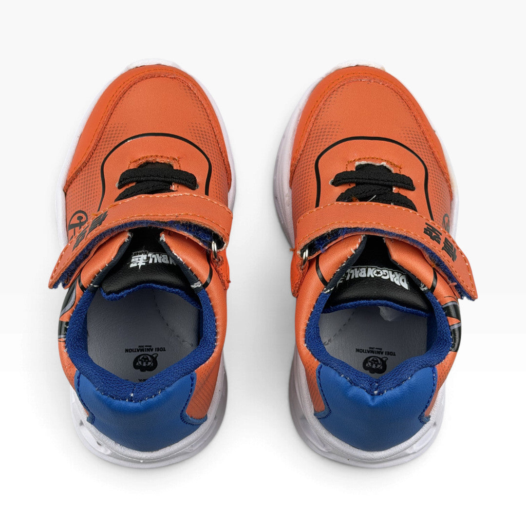 Tenis Dragon Ball Niño 34401 Luces Contactel Naranja 14-17
