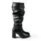 Botas Greenlove Mujer 96290 Largas Negras Tacón Ancho