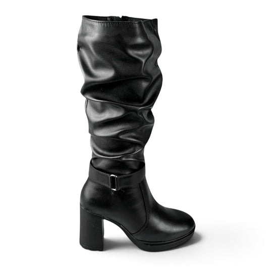 Botas Greenlove Mujer 96290 Largas Negras Tacón Ancho