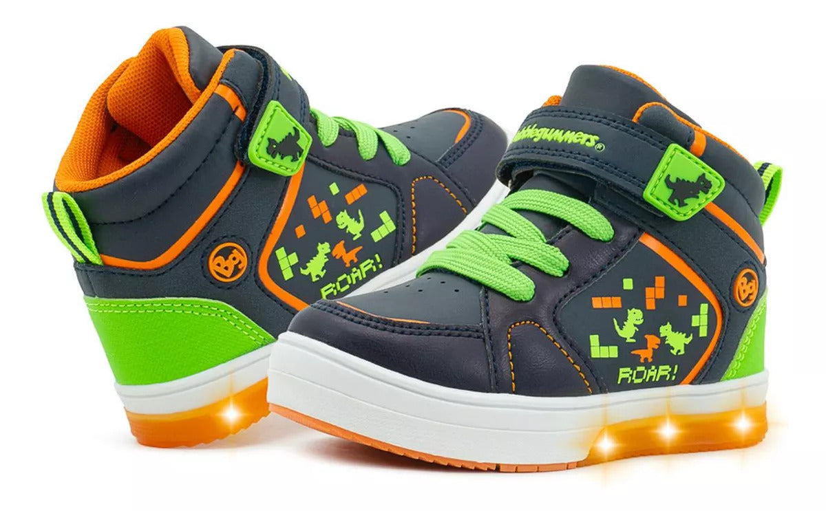 Tenis Niño Bubble Gummers Steven Dinosaurios Luces (15.0 -21.0)