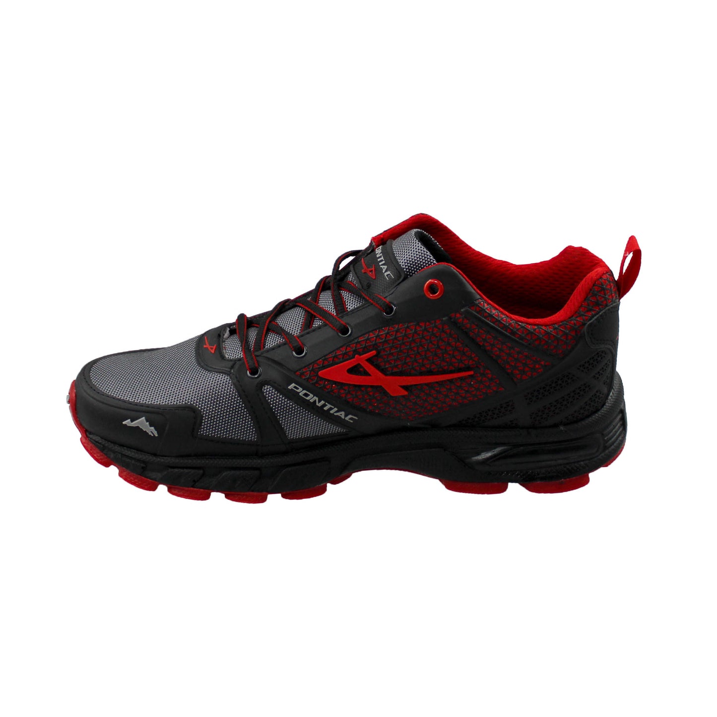 Tenis Hombre Pontiac 719 Todo Terreno Deportivo Hiking Negro Rojo