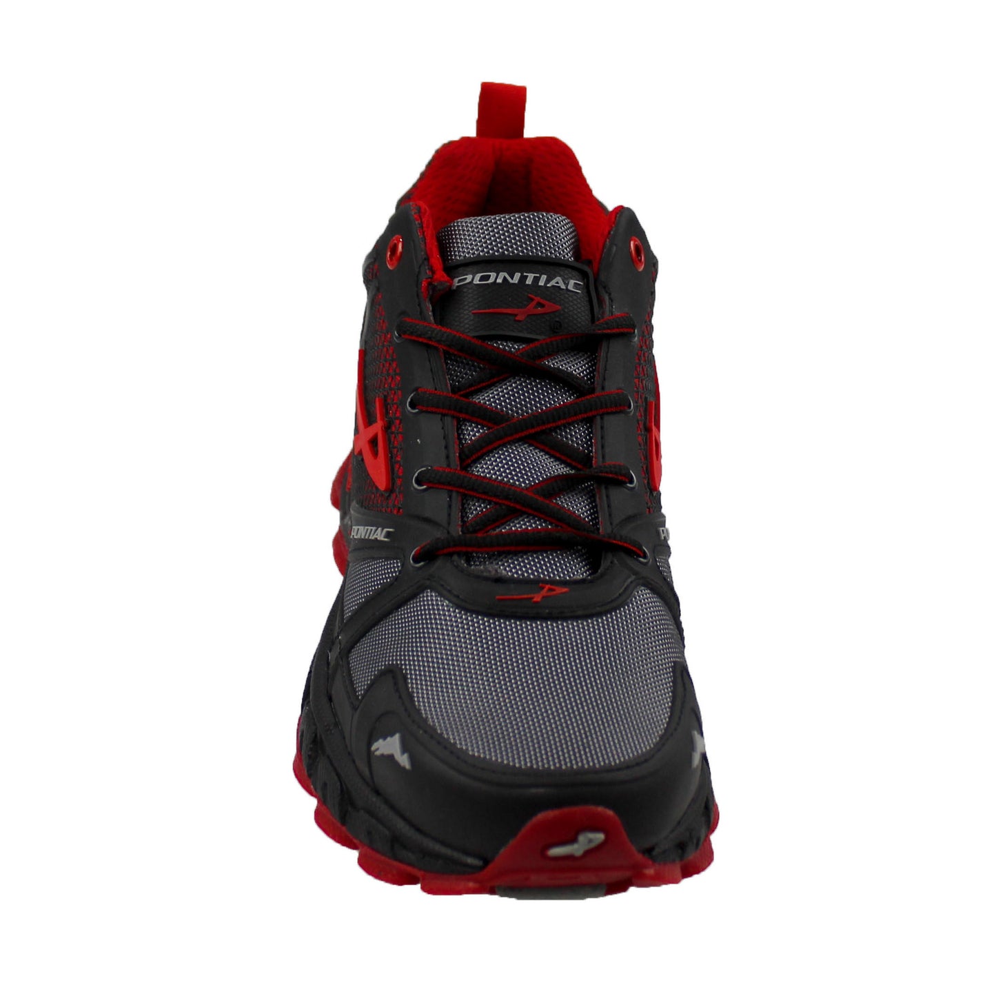 Tenis Hombre Pontiac 719 Todo Terreno Deportivo Hiking Negro Rojo