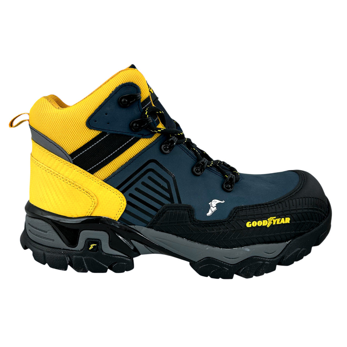 Bota Industrial Hombre Goodyear Gy-101 Piel Casquillo Azul