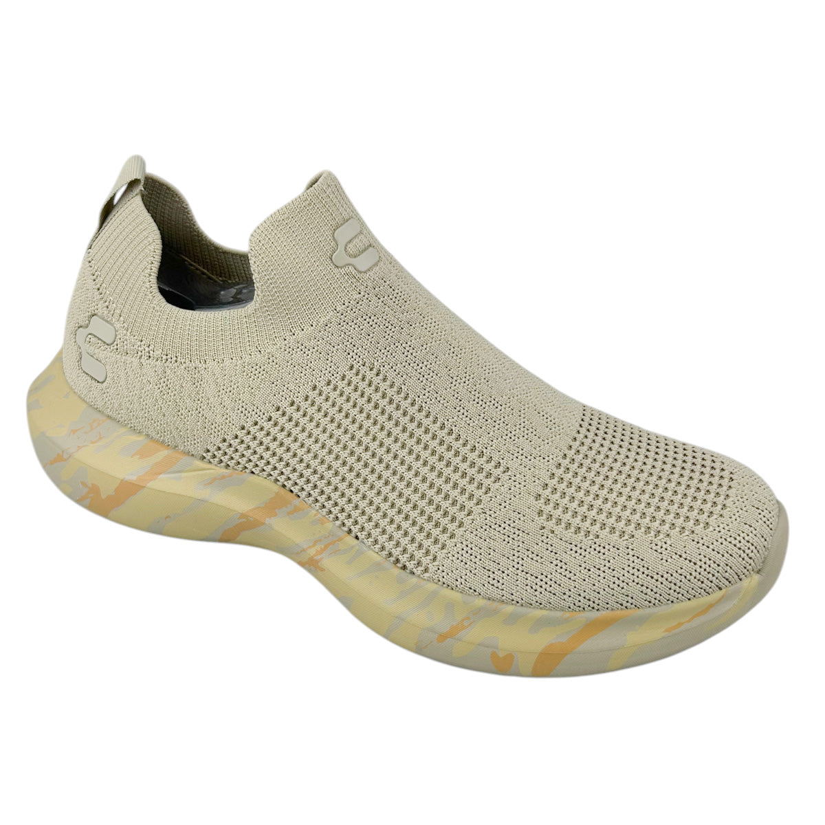 Tenis Hombre Charly 1086419 Walking Beige Slip On Casuales