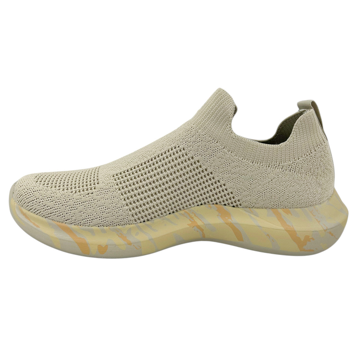 Tenis Hombre Charly 1086419 Walking Beige Slip On Casuales