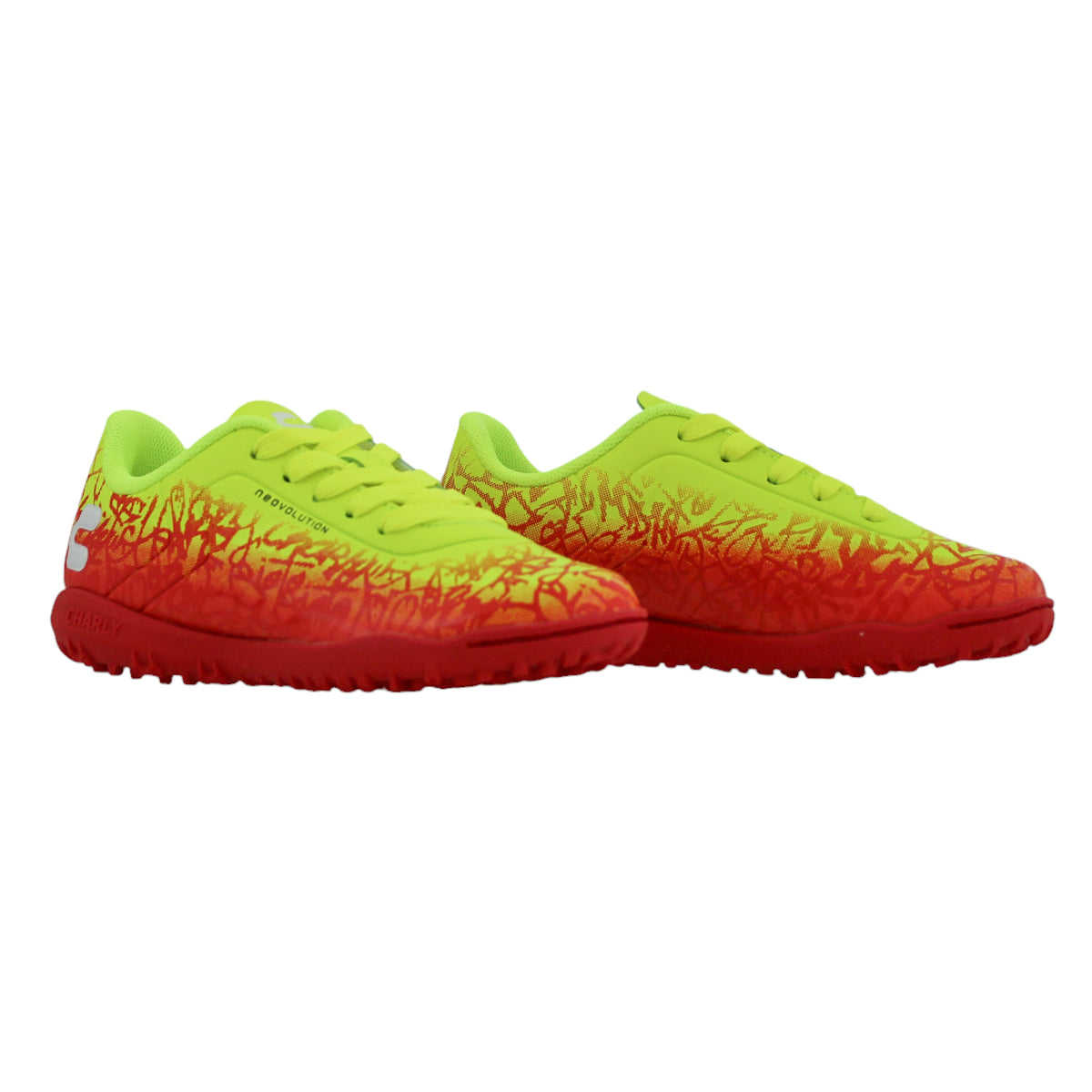 Tenis Futbol Rápido Niño Charly 1098567 Turf Limón 18 A 21