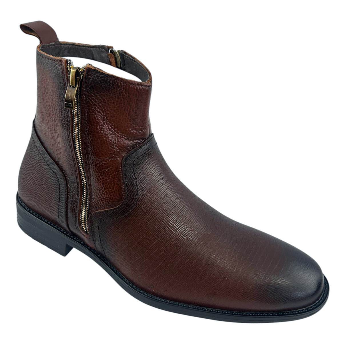 Botines Vestir Hombre Christian Gallery 7503-1l Piel Caoba