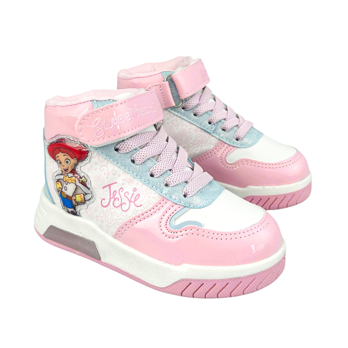 Tenis Niña Toy Story 3042 Jessie Blanco Rosa Original 14-19