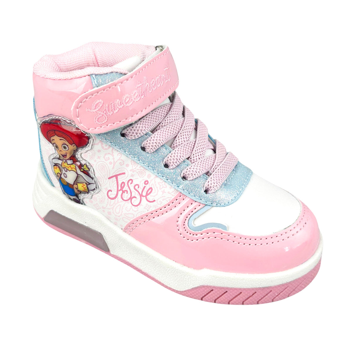 Tenis Niña Toy Story 3042 Jessie Blanco Rosa Original 14-19