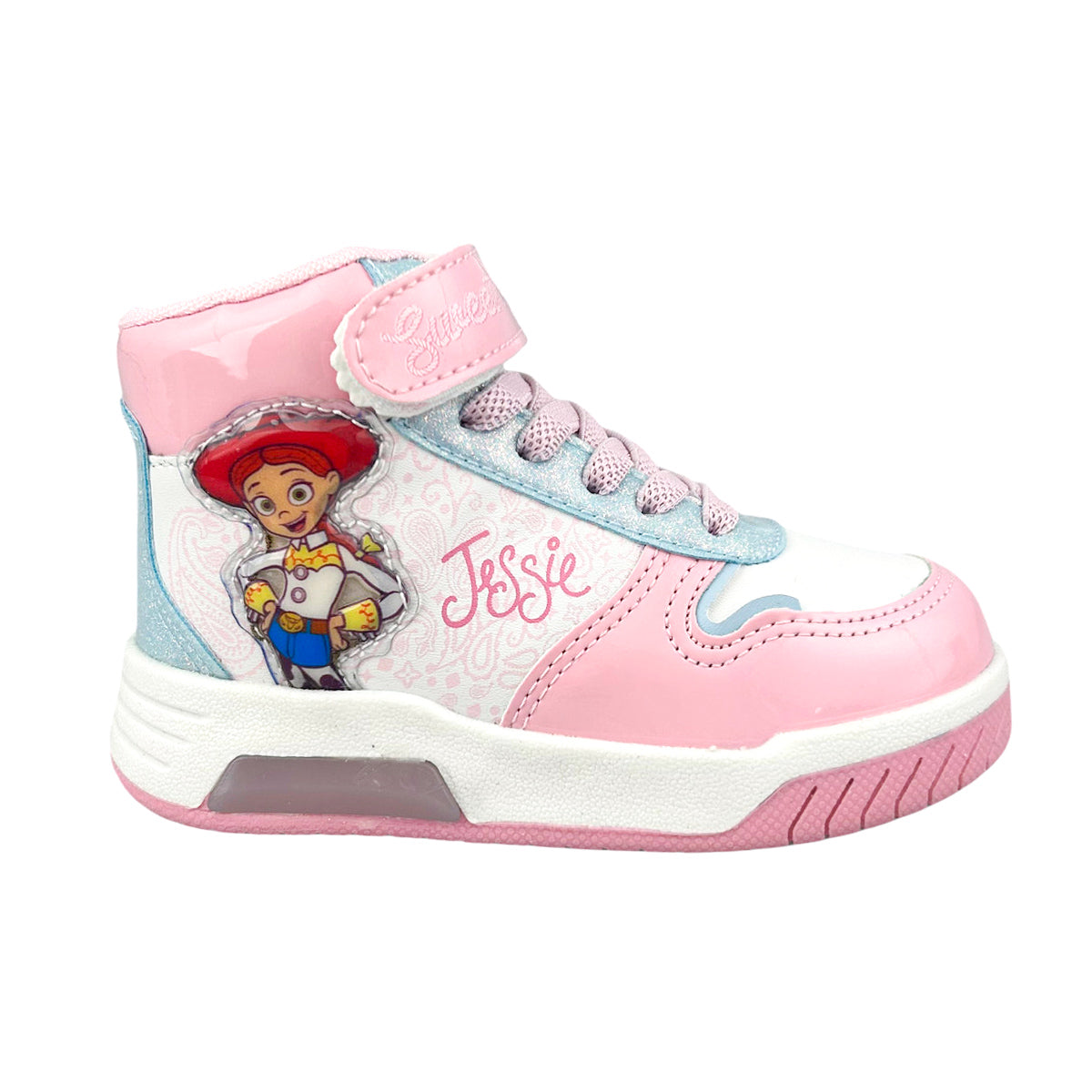 Tenis Niña Toy Story 3042 Jessie Blanco Rosa Original 14-19