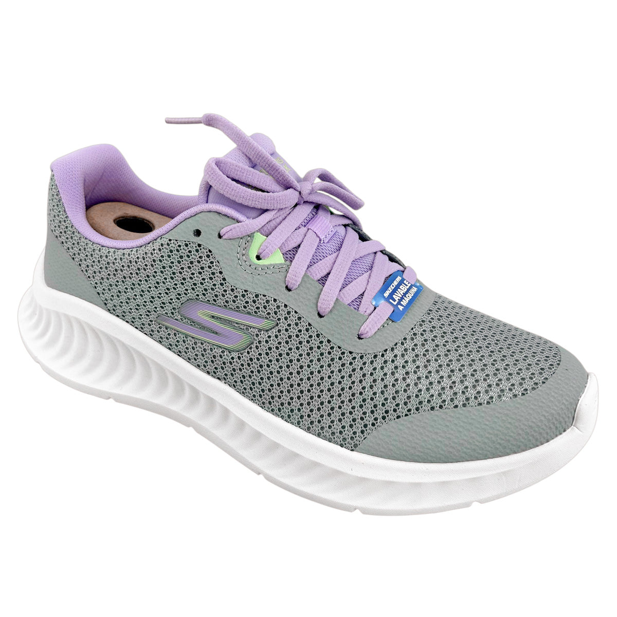 Tenis Skechers Mujer 125641x Go Walk Now Gris Lavanda