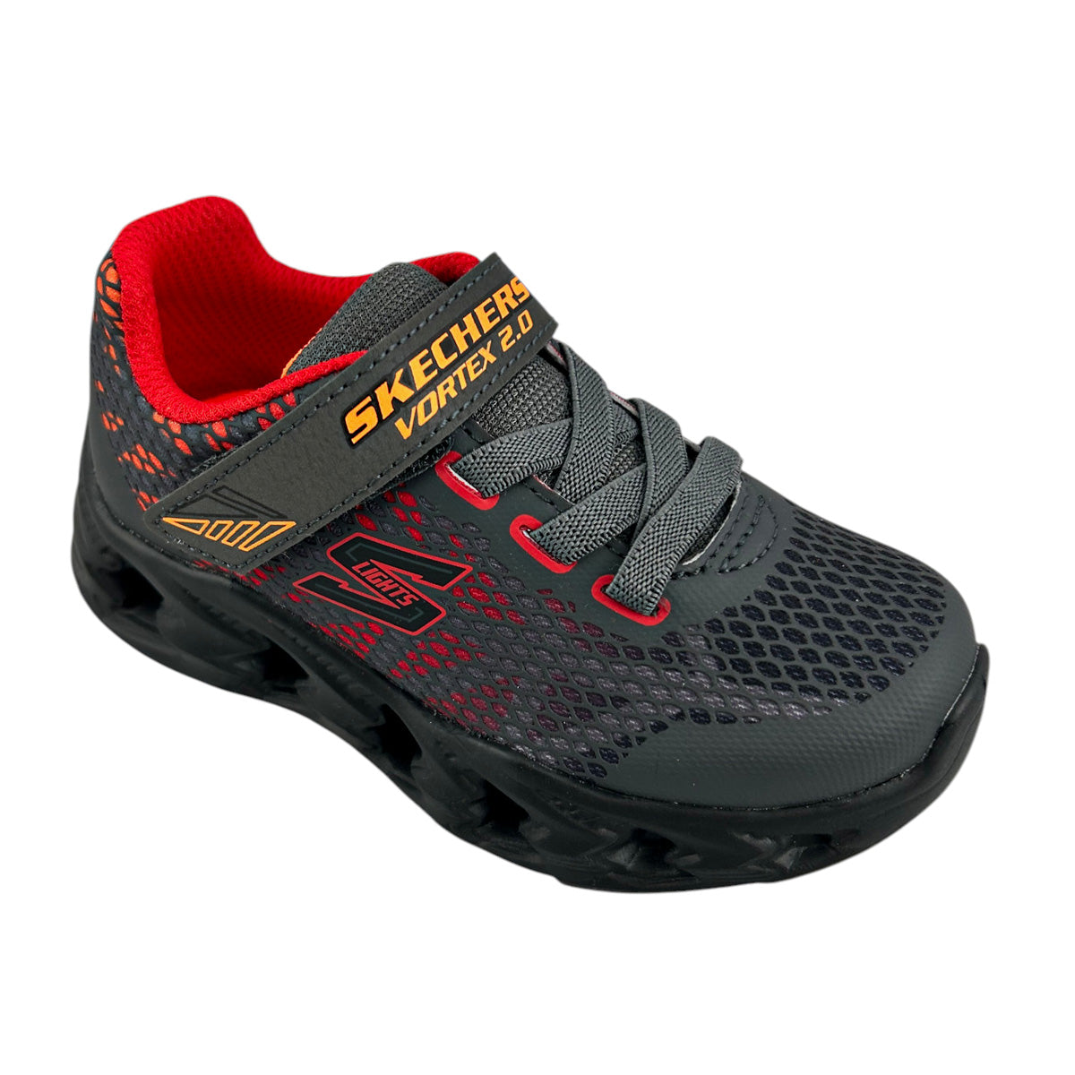 Tenis Skechers Niño 400602n Luces Ligeros Gris Multi 11-16