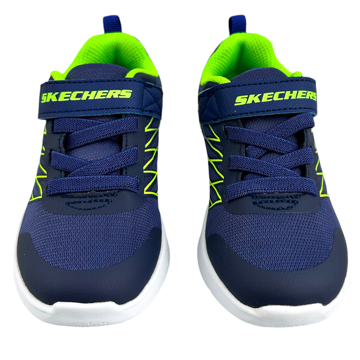 Tenis Skechers Niño 403770n Ligeros Marino Limón 12-16