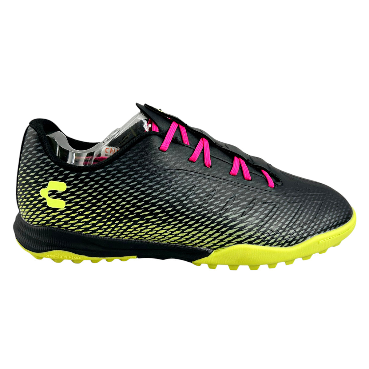 Tenis Fútbol Rápido Hombre Charly 1087416 Turf Negro Rosa