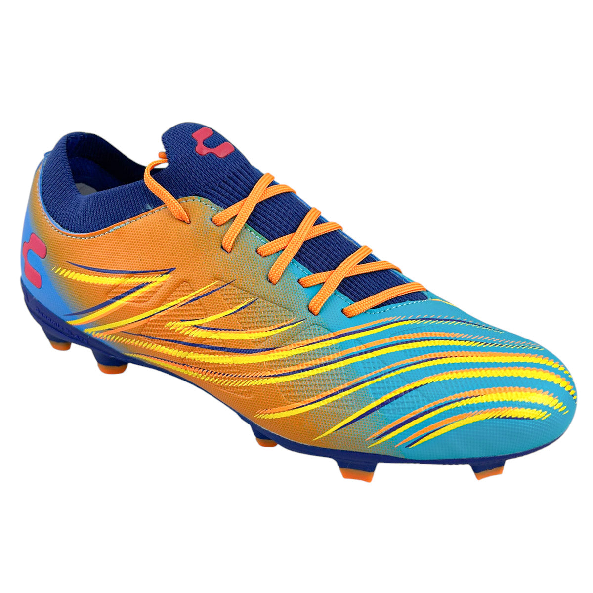 Tacos Fútbol Hombre Charly 1087240 Tachones Naranja Azul