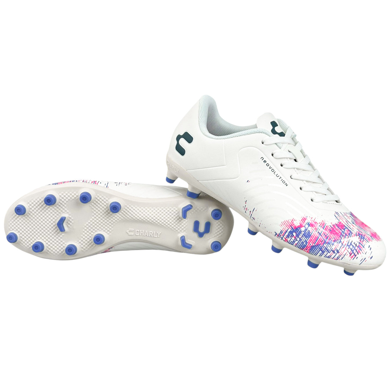 Tacos Fútbol Junior Charly 1098387 Fg Blanco Rosa 22-24.5