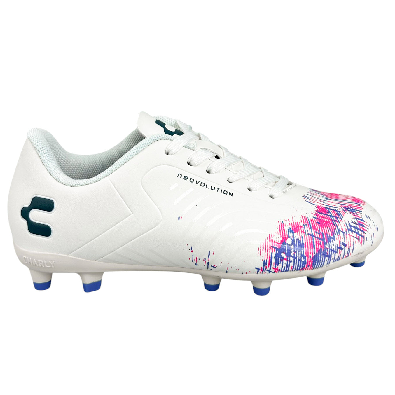 Tacos Fútbol Junior Charly 1098387 Fg Blanco Rosa 22-24.5
