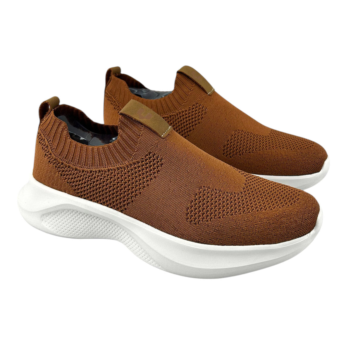 Tenis Charly Hombre 1086405 Slip On Cómodos Ligeros Camel