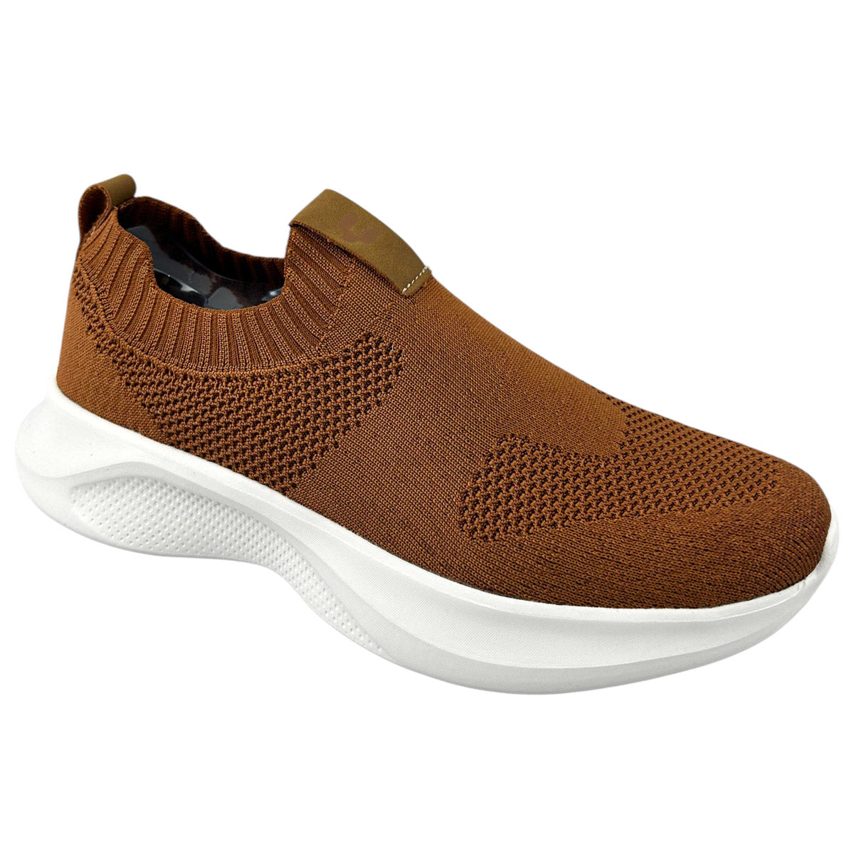 Tenis Charly Hombre 1086405 Slip On Cómodos Ligeros Camel
