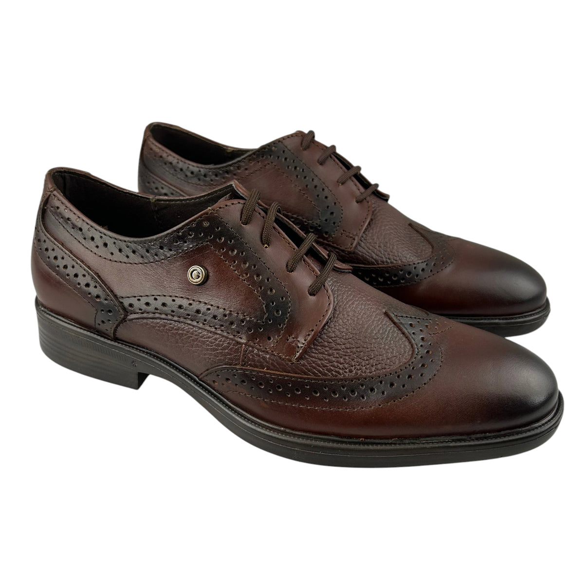 Zapato Vestir Hombre Christian Gallery 7703-1 Piel Caoba