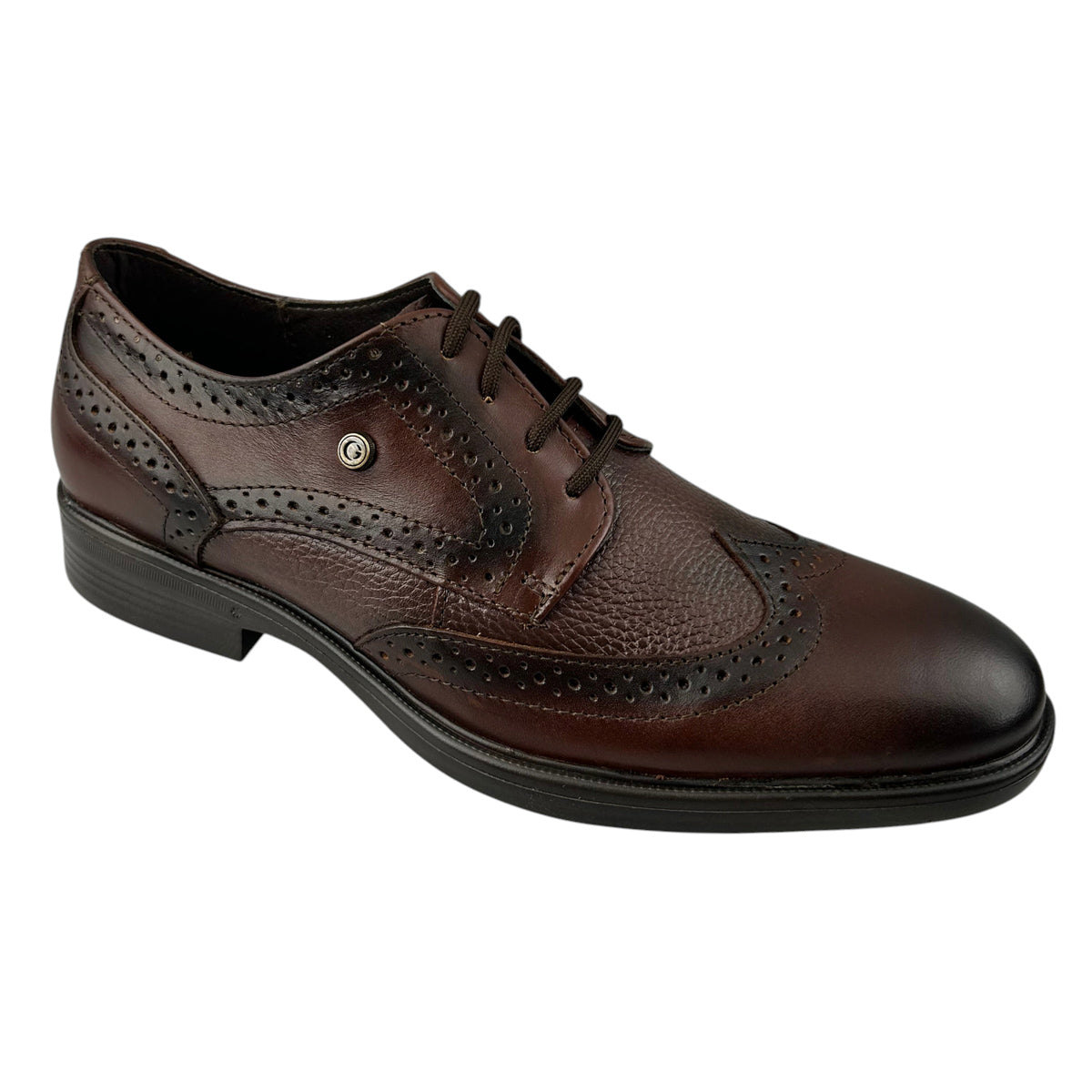 Zapato Vestir Hombre Christian Gallery 7703-1 Piel Caoba