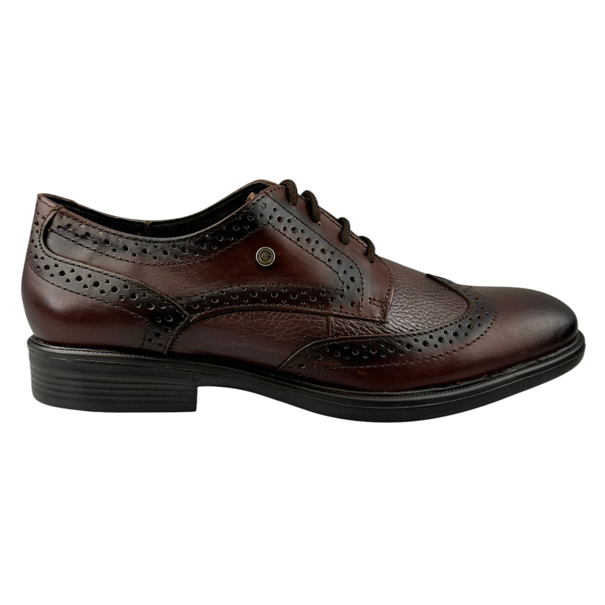 Zapato Vestir Hombre Christian Gallery 7703-1 Piel Caoba