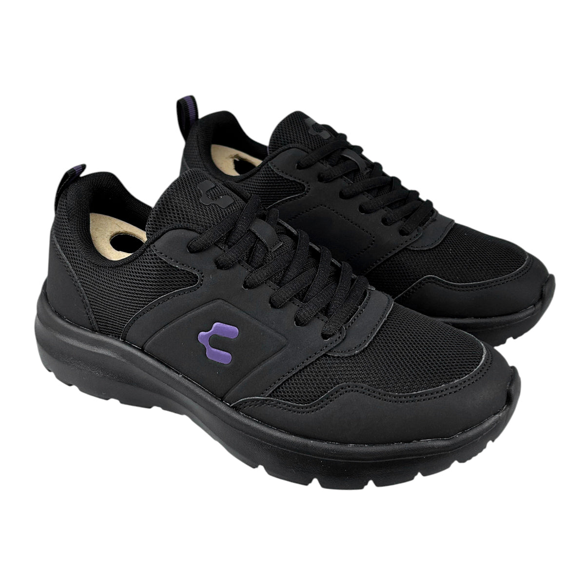 Tenis Mujer Charly 1043405 Running Gym Ligeros Negros