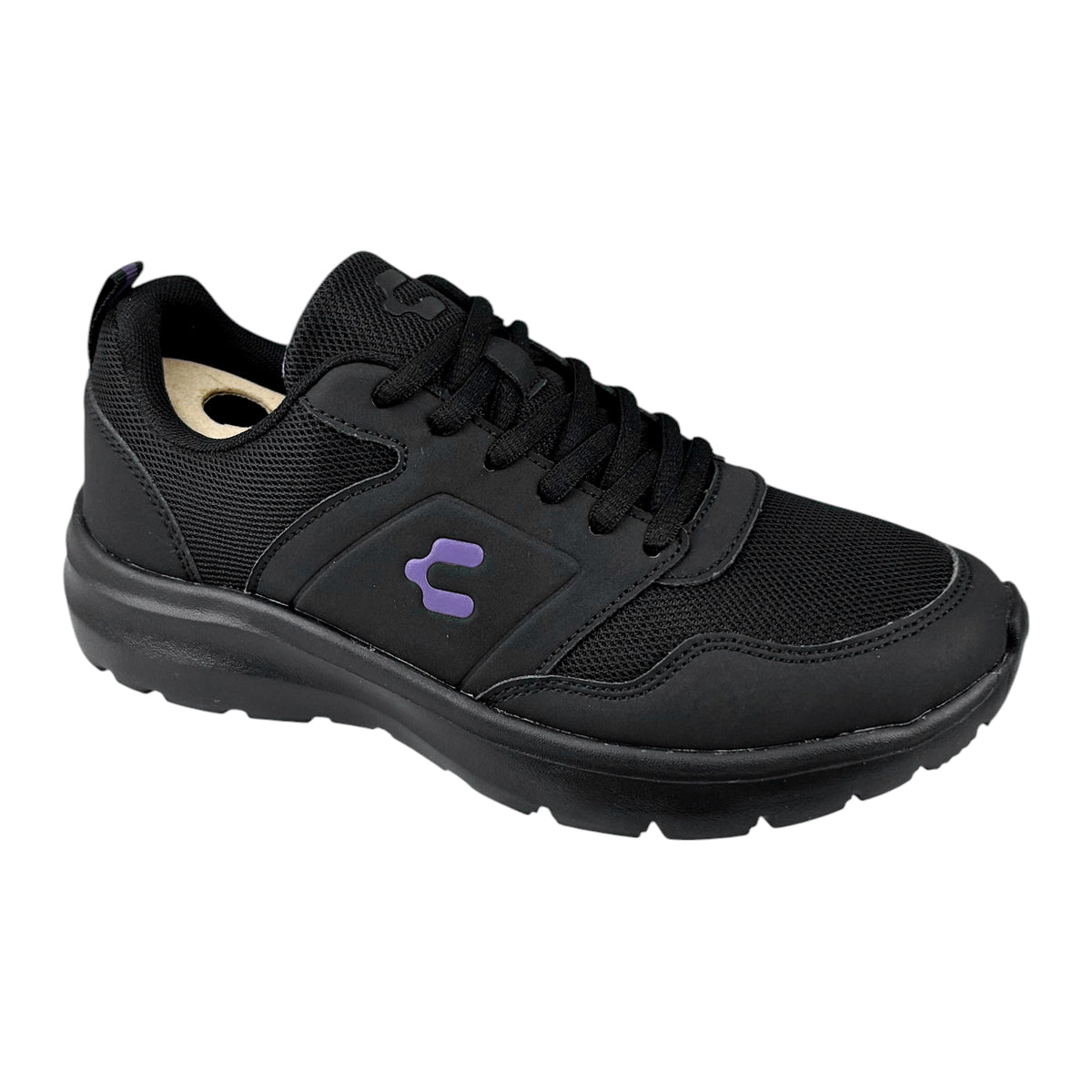 Tenis Mujer Charly 1043405 Running Gym Ligeros Negros