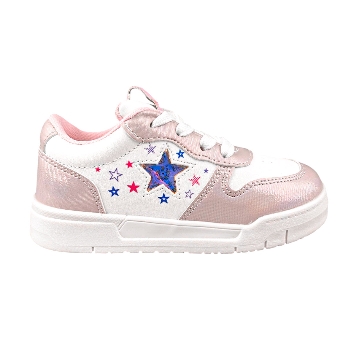 Tenis Yuyin Niña 26564 Con Luces Rosa Metálico 15-17.5