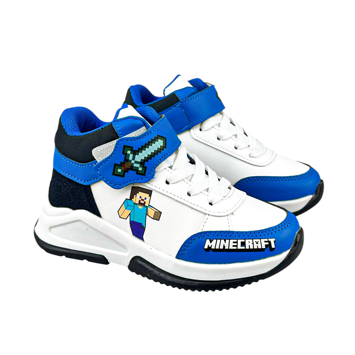 Tenis Minecraft Niño 126141 Bota Contactel Azul Rey 18-21