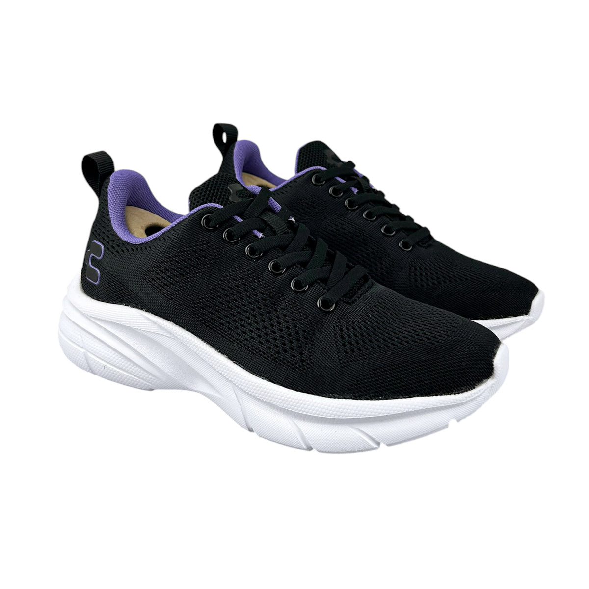 Tenis Charly 1043409 Mujer Deportivos Gym Negro Lila