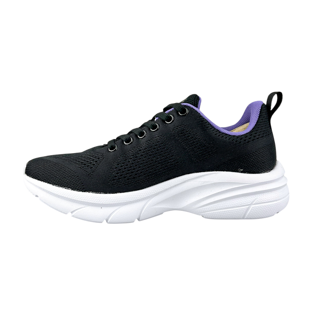 Tenis Charly 1043409 Mujer Deportivos Gym Negro Lila