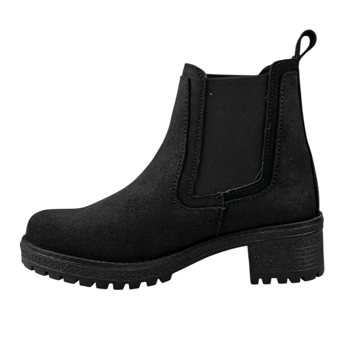 Botas Jeep Mujer 19060 Chelsea Piel Gamuza Negro Tacón