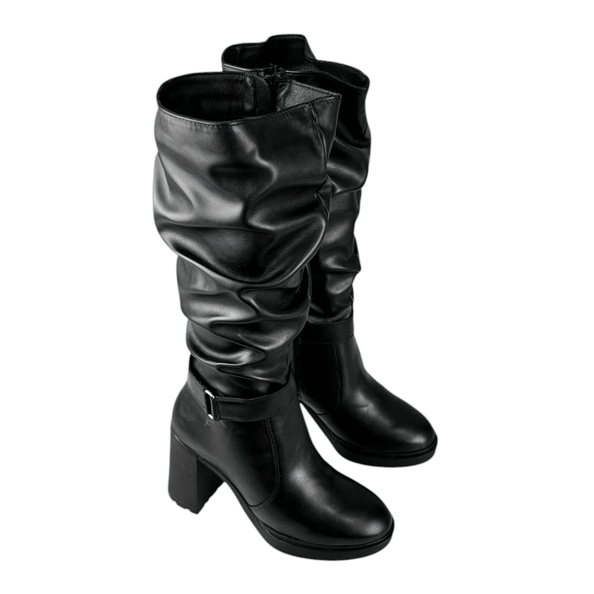 Botas Greenlove Mujer 96290 Largas Negras Tacón Ancho