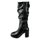 Botas Greenlove Mujer 96290 Largas Negras Tacón Ancho