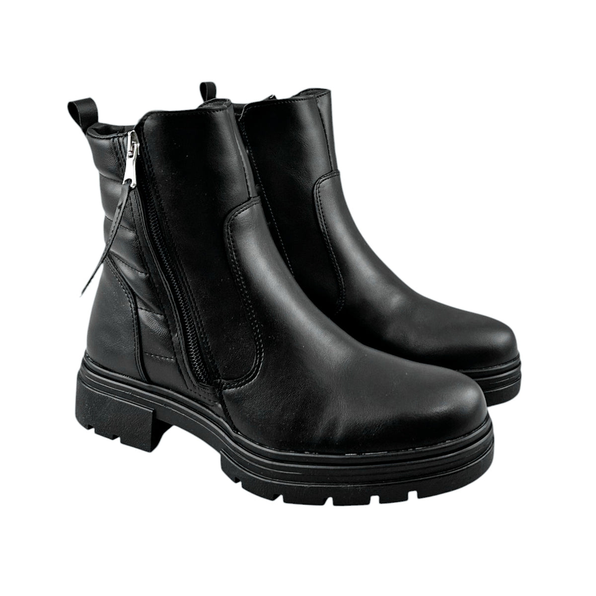Botines Greenlove Mujer 96242 Negros Cierre Tacón Bajo