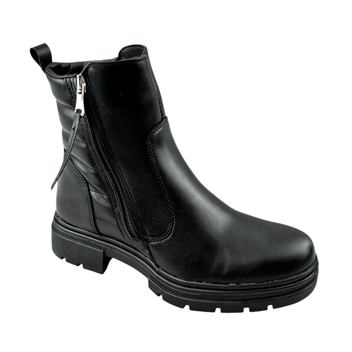 Botines Greenlove Mujer 96242 Negros Cierre Tacón Bajo