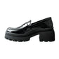 Mocasines Greenlove Mujer 96370 Charol Negro Plataforma