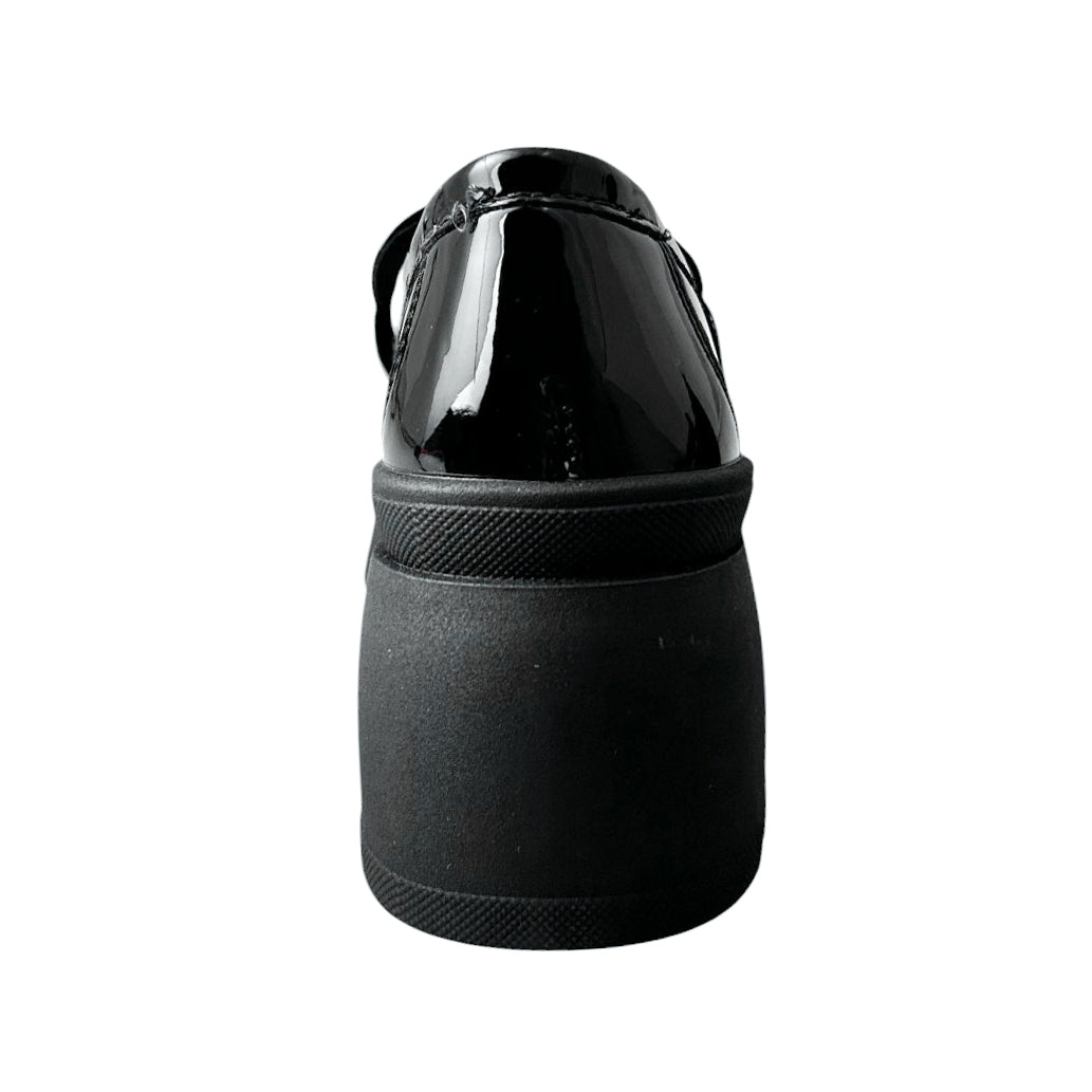 Mocasines Greenlove Mujer 96370 Charol Negro Plataforma