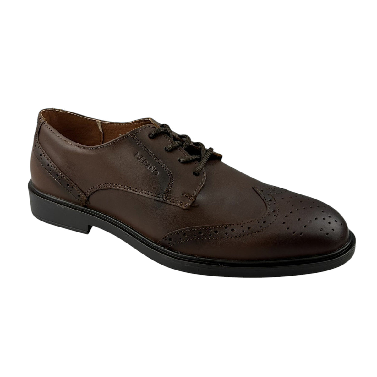 Zapatos Vestir Merano Hombre 46101 Piel Café Bostonianos
